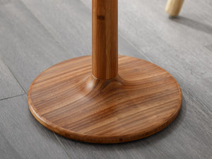 Greenington Sol Solid Moso Bamboo Side Table Tapered Pedestal for Living Room Seating Areas Amber GSL0001AM