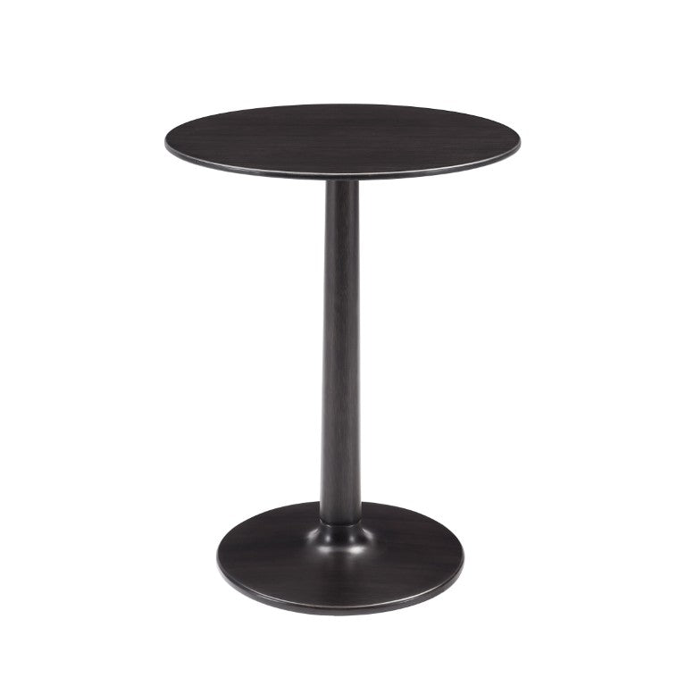 Greenington Sol Solid Moso Bamboo Side Table with Tapered Column and Eco Certified Craftsmanship Caviar GSL0001B