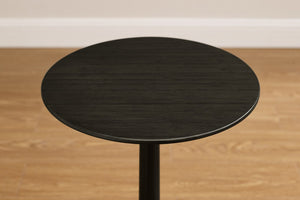Greenington Sol Solid Moso Bamboo Side Table with Tapered Column and Eco Certified Craftsmanship Caviar GSL0001B