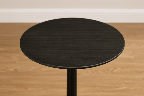 Greenington Sol Solid Moso Bamboo Side Table with Tapered Column and Eco Certified Craftsmanship Caviar GSL0001B