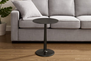 Greenington Sol Solid Moso Bamboo Side Table with Tapered Column and Eco Certified Craftsmanship Caviar GSL0001B