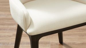Greenington Sofie Upholstered Dining Chair Solid Bamboo Frame with Performance Fabric Ergonomic Seat Caviar GSO004B