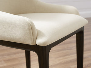 Greenington Sofie Upholstered Dining Chair Solid Bamboo Frame with Performance Fabric Ergonomic Seat Caviar GSO004B