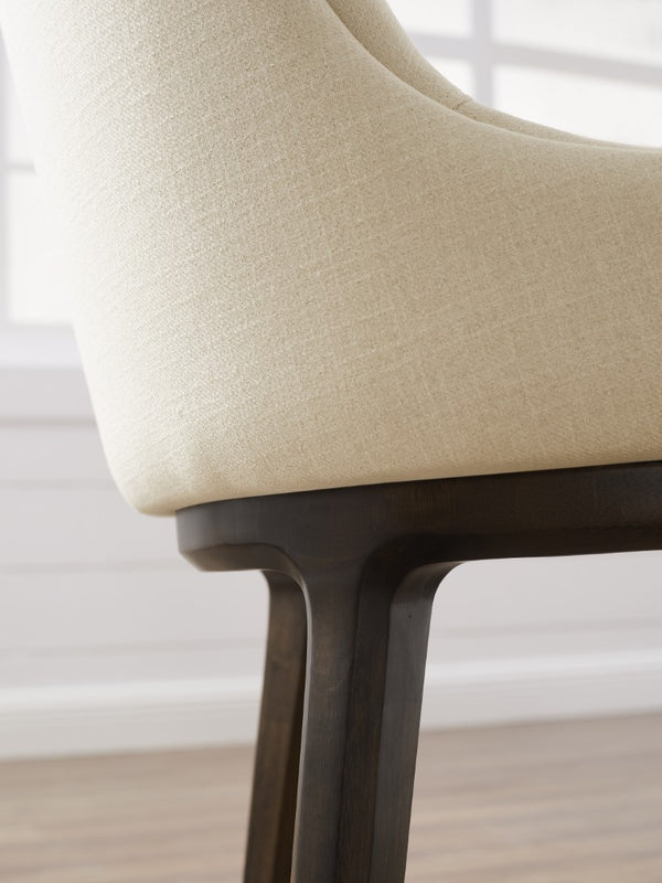 Greenington Sofie Upholstered Dining Chair Solid Bamboo Frame with Performance Fabric Ergonomic Seat Caviar GSO004B