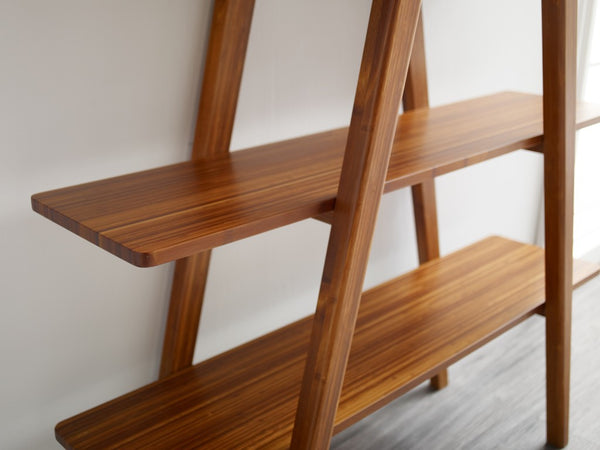 Greenington Studio Plus Solid Bamboo Bookcase Eco Friendly Open Shelving for Modern Home Office Amber GSP001AM