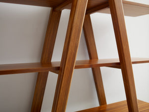 Greenington Studio Plus Solid Bamboo Bookcase Eco Friendly Open Shelving for Modern Home Office Amber GSP001AM