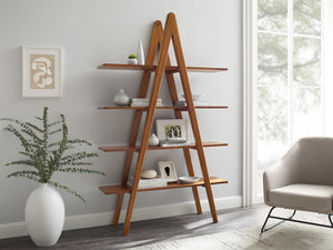 Greenington Studio Plus Solid Bamboo Bookcase Eco Friendly Open Shelving for Modern Home Office Amber GSP001AM
