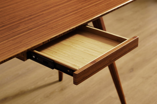 Greenington Studio Plus Solid Bamboo Writing Desk Mid-century Tapered Legs Eco Home Office GSP002AM