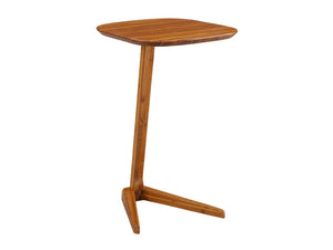 Greenington Thyme Solid Bamboo Side Table Mid-century Minimalist Eco Friendly Living Room Accent Amber GST002AM