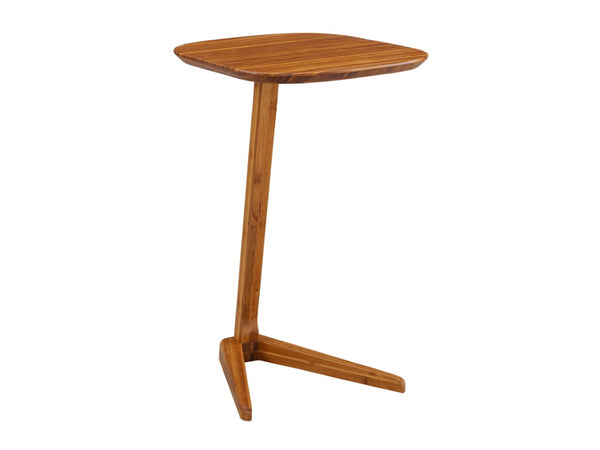 Greenington Thyme Solid Bamboo Side Table Mid-century Minimalist Eco Friendly Living Room Accent Amber GST002AM
