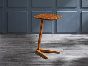Greenington Thyme Solid Bamboo Side Table Mid-century Minimalist Eco Friendly Living Room Accent Amber GST002AM