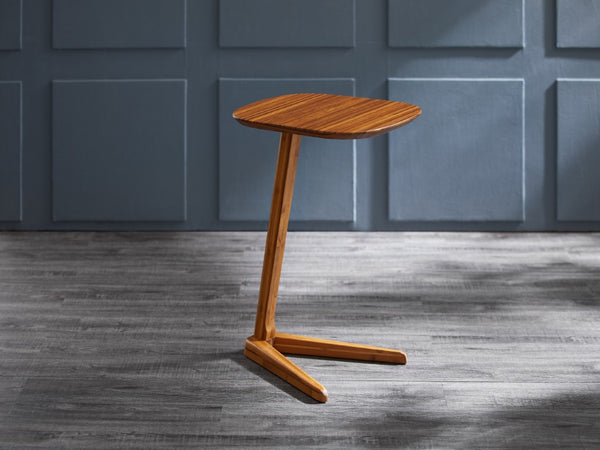 Greenington Thyme Solid Bamboo Side Table Mid-century Minimalist Eco Friendly Living Room Accent Amber GST002AM
