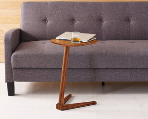Greenington Thyme Solid Bamboo Side Table Mid-century Minimalist Eco Friendly Living Room Accent Amber GST002AM