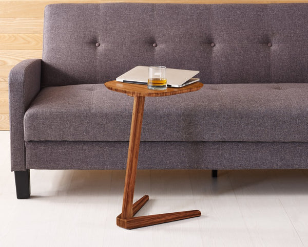Greenington Thyme Solid Bamboo Side Table Mid-century Minimalist Eco Friendly Living Room Accent Amber GST002AM