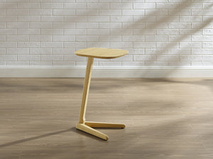 Greenington Thyme Solid Bamboo Side Table Mid-century Minimalist Eco Friendly Living Room Accent Wheat GST002WH