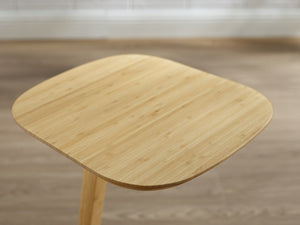 Greenington Thyme Solid Bamboo Side Table Mid-century Minimalist Eco Friendly Living Room Accent Wheat GST002WH