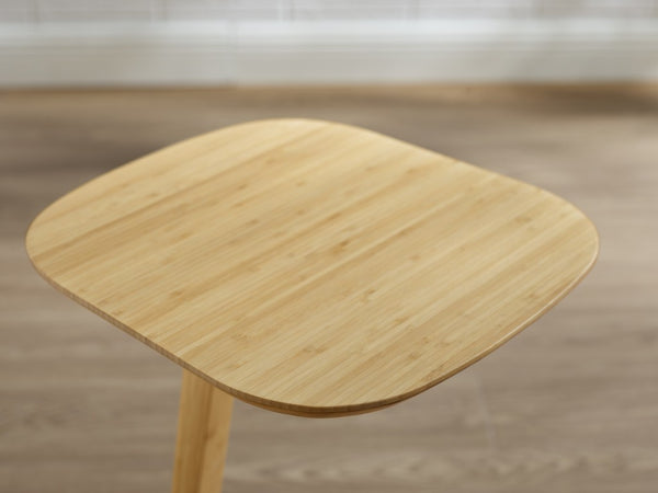 Greenington Thyme Solid Bamboo Side Table Mid-century Minimalist Eco Friendly Living Room Accent Wheat GST002WH