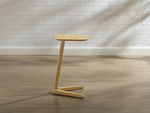 Greenington Thyme Solid Bamboo Side Table Mid-century Minimalist Eco Friendly Living Room Accent Wheat GST002WH