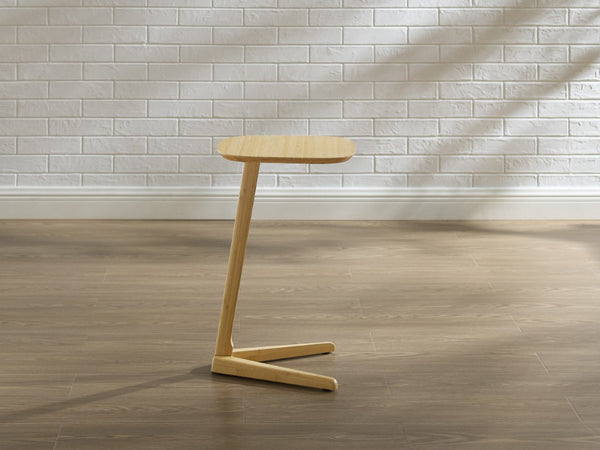 Greenington Thyme Solid Bamboo Side Table Mid-century Minimalist Eco Friendly Living Room Accent Wheat GST002WH