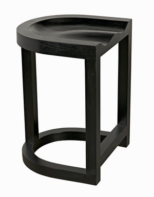 Saddle Counter Stool Solid Mahogany Western Carved Ergonomic Seat for Kitchen Islands
