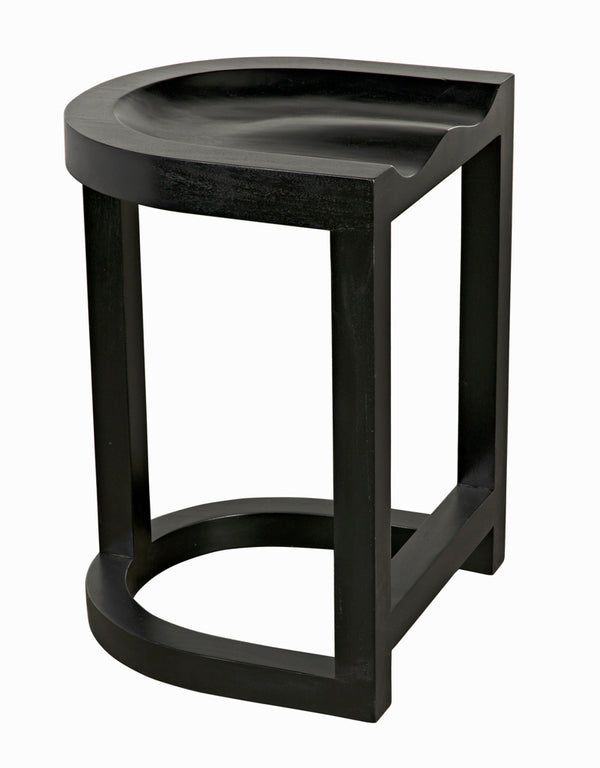 Saddle Counter Stool Solid Mahogany Western Carved Ergonomic Seat for Kitchen Islands