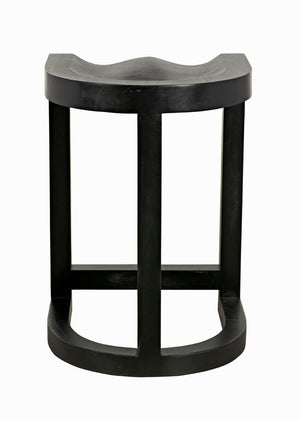 Saddle Counter Stool Solid Mahogany Western Carved Ergonomic Seat for Kitchen Islands