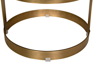 Dior Iron Stool with Linen Seat and Sculptural Layered Ring Base for Kitchen or Home Bar