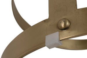 Dior Iron Stool with Linen Seat and Sculptural Layered Ring Base for Kitchen or Home Bar