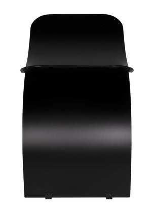 Papillon Handcrafted Iron Accent Stool with Matte Black Finish for Modern Interiors