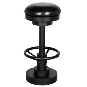 Noir Brisbane 30" Industrial Bar Stool - Cushioned Seat, Matte Black Finish, Perfect for Modern Spaces GSTOOL159-L