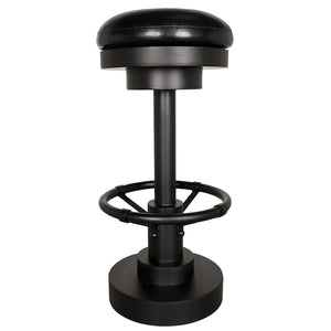 Noir Brisbane 30" Industrial Bar Stool - Cushioned Seat, Matte Black Finish, Perfect for Modern Spaces GSTOOL159-L