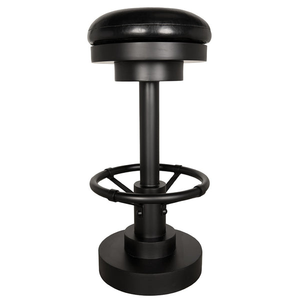 Noir Brisbane 30" Industrial Bar Stool - Cushioned Seat, Matte Black Finish, Perfect for Modern Spaces GSTOOL159-L