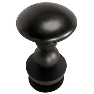 Noir Perth 24" Sculptural Swivel Counter Stool - Modern Matte Black Iron, Geometric Design & Stability GSTOOL160-S