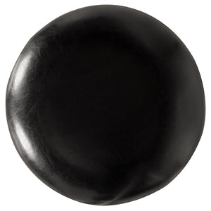 Noir Perth 24" Sculptural Swivel Counter Stool - Modern Matte Black Iron, Geometric Design & Stability GSTOOL160-S