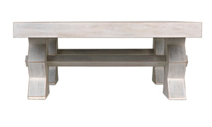 Noir Suzu Coffee Table, Sculptural Mahogany Design with Unique Angled Legs for Modern Living Spaces White Wash GTAB1015WH