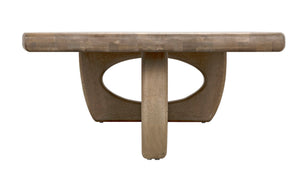 Noir Douglas Handcrafted Coffee Table in Bleached Walnut - Sculptural Design for Modern Living Spaces GTAB1019BW