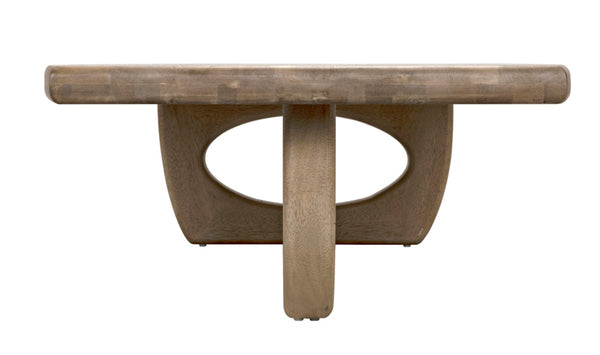 Noir Douglas Handcrafted Coffee Table in Bleached Walnut - Sculptural Design for Modern Living Spaces GTAB1019BW