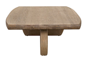 Noir Douglas Handcrafted Coffee Table in Bleached Walnut - Sculptural Design for Modern Living Spaces GTAB1019BW