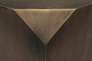 Noir Tytus Coffee Table - Handcrafted Iron with Aged Brass Finish, Elegant Six-Sided Design for Modern Spaces GTAB1033AB