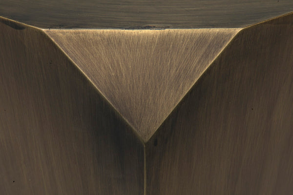 Noir Tytus Coffee Table - Handcrafted Iron with Aged Brass Finish, Elegant Six-Sided Design for Modern Spaces GTAB1033AB