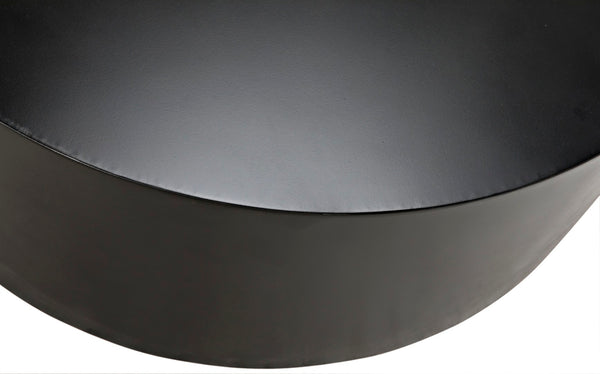 Noir Ella Coffee Table - Industrial-Modern Design with Triple Round Surfaces for Stylish Living Room Storage GTAB1034MTB
