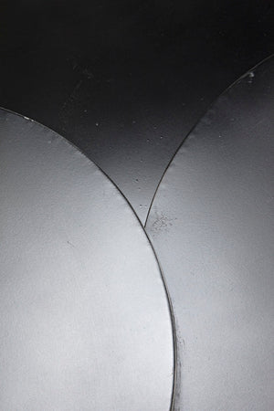 Noir Ella Coffee Table - Industrial-Modern Design with Triple Round Surfaces for Stylish Living Room Storage GTAB1034MTB