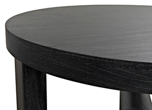 Noir Joel Coffee Table - Elegant Solid Mahogany Design with Rounded Edges for Modern Living Spaces Cinder Black GTAB1042CB