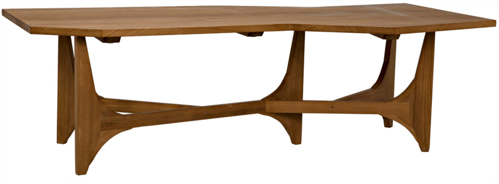 Noir Fenton Coffee Table – Sculptural Gold Teak Design with Asymmetric Profile for Modern Living Spaces GTAB1045GT
