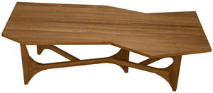 Noir Fenton Coffee Table – Sculptural Gold Teak Design with Asymmetric Profile for Modern Living Spaces GTAB1045GT