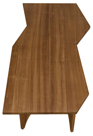 Noir Fenton Coffee Table – Sculptural Gold Teak Design with Asymmetric Profile for Modern Living Spaces GTAB1045GT