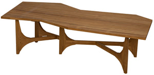 Noir Fenton Coffee Table – Sculptural Gold Teak Design with Asymmetric Profile for Modern Living Spaces GTAB1045GT