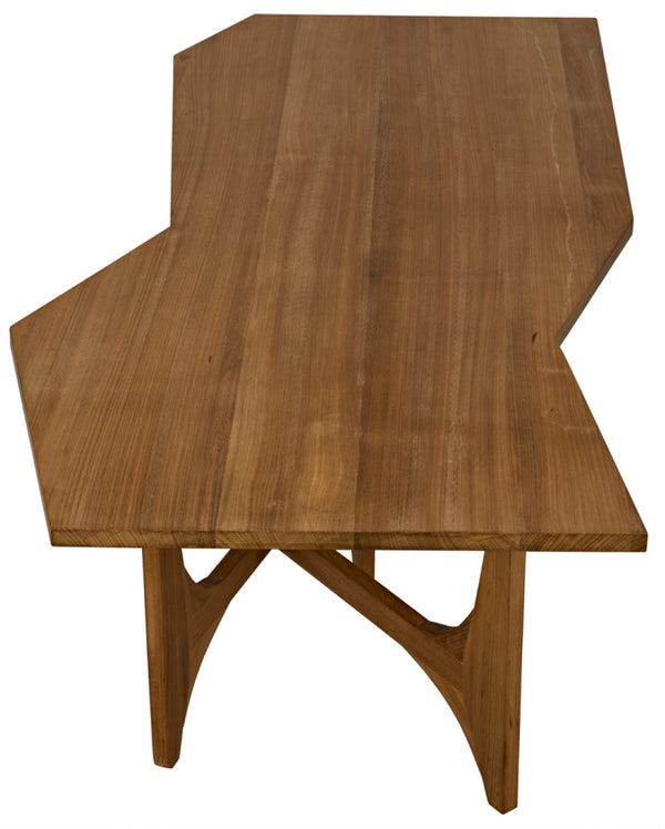 Noir Fenton Coffee Table – Sculptural Gold Teak Design with Asymmetric Profile for Modern Living Spaces GTAB1045GT