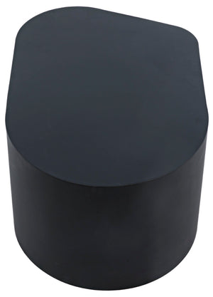 Noir Bain Asymmetrical Coffee Table in Matte Black Iron - Modern Industrial Design for Stylish Living Rooms GTAB1051MTB