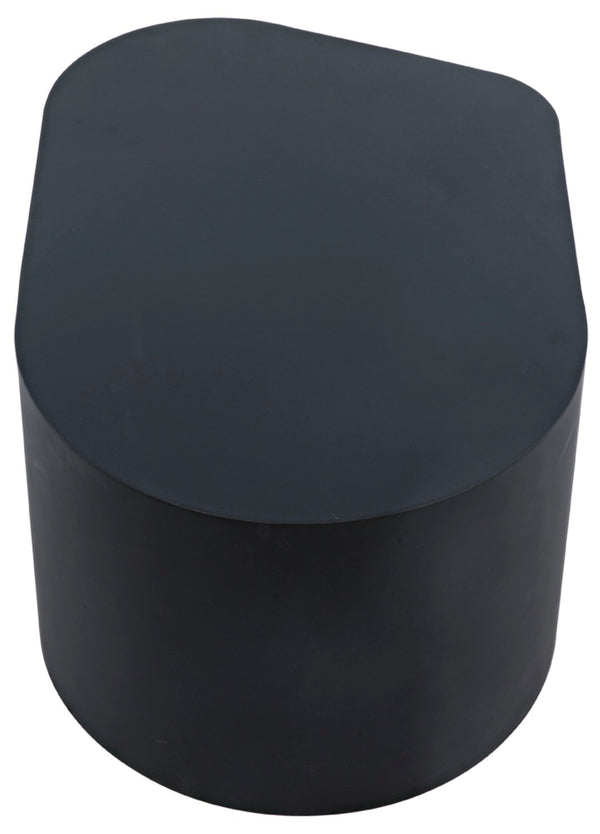 Noir Bain Asymmetrical Coffee Table in Matte Black Iron - Modern Industrial Design for Stylish Living Rooms GTAB1051MTB